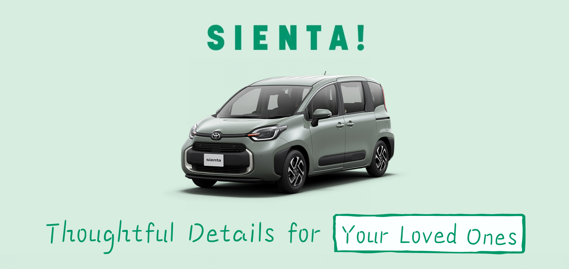 Versatile 7-Seater SIENTA 👨‍👩‍👧‍👦 Thoughtful Details for Your Loved Ones