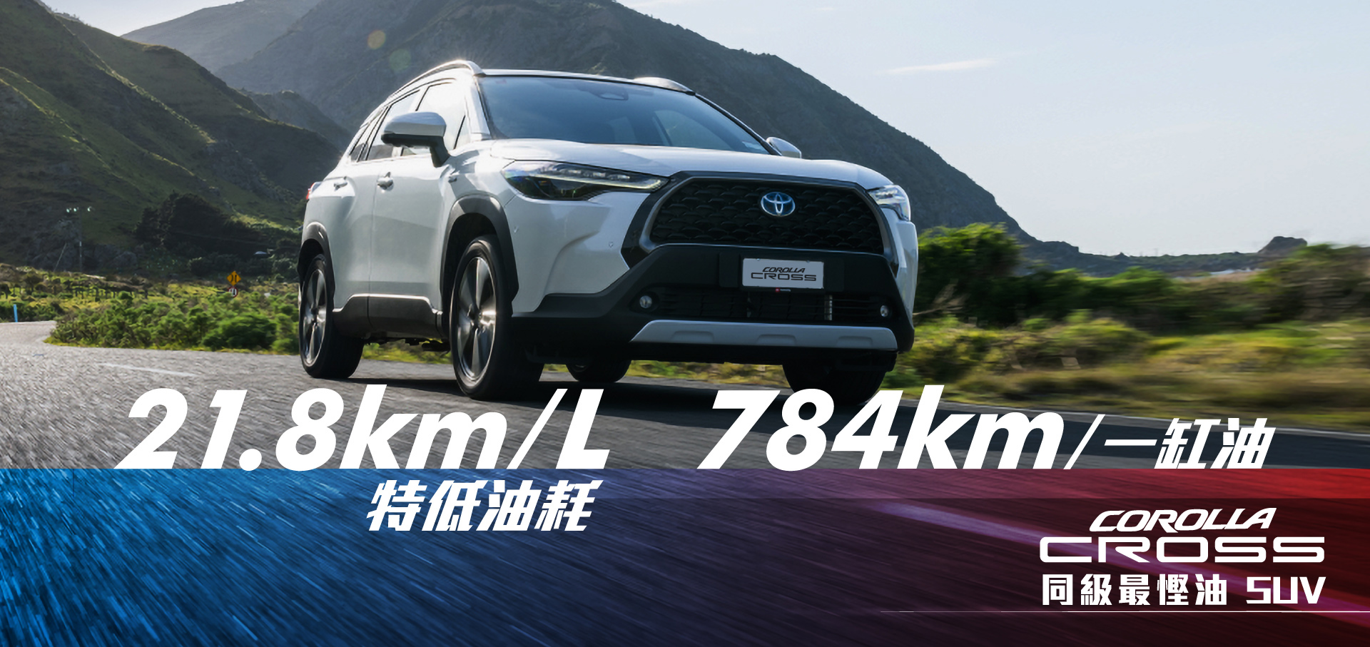 同級最慳油 SUV COROLLA CROSS｜無須充電 迅即起行